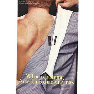Van Heusen Men Shirt Fashion Button Down Classic 1980s Vintage Print Ad